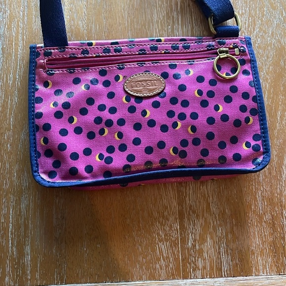 Pink Polka Dot Fossil Crossbody Bag - Picture 3 of 6